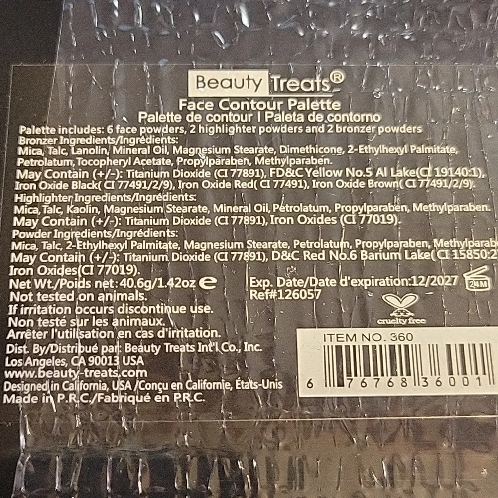 Beauty Treats Face Contour Palette - Multi-Color New Sealed